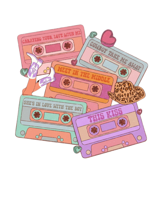 90s Country Cassette Tapes Graphic Tee