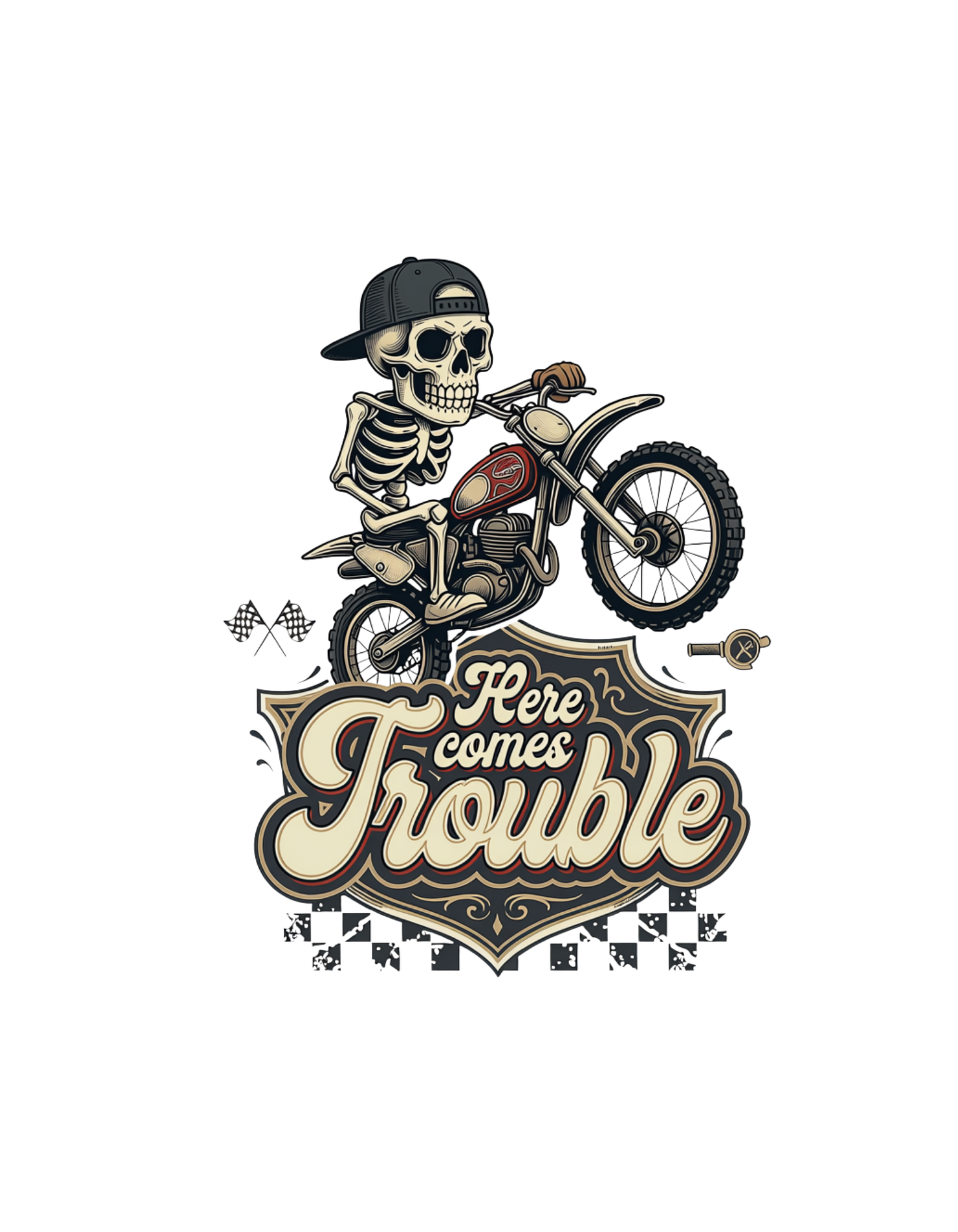 Here Comes Trouble Kids Graphic Tee