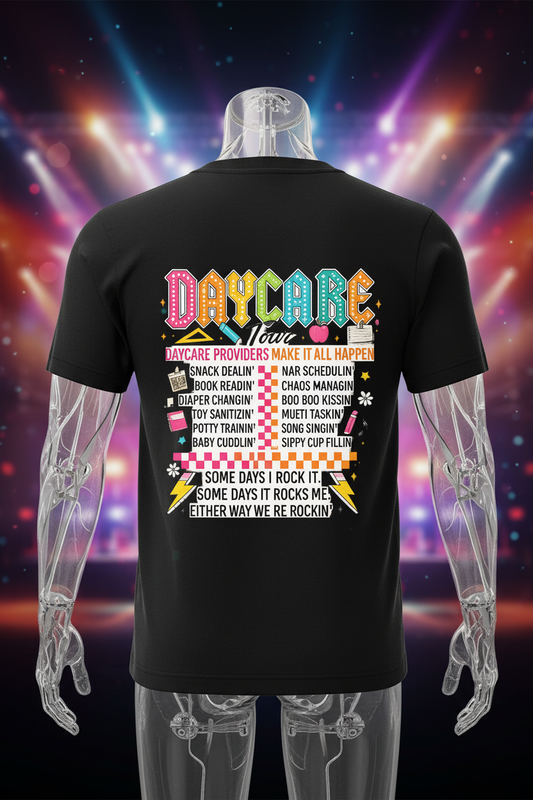 ABCD Daycare Tour Graphic Tee - Black Back