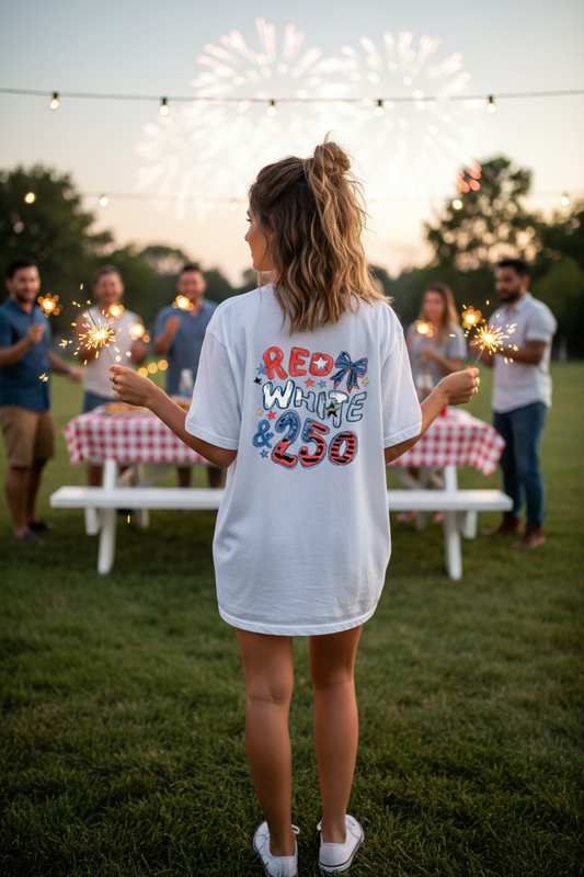 Patriotic Bow Tee - Back Lifestyle