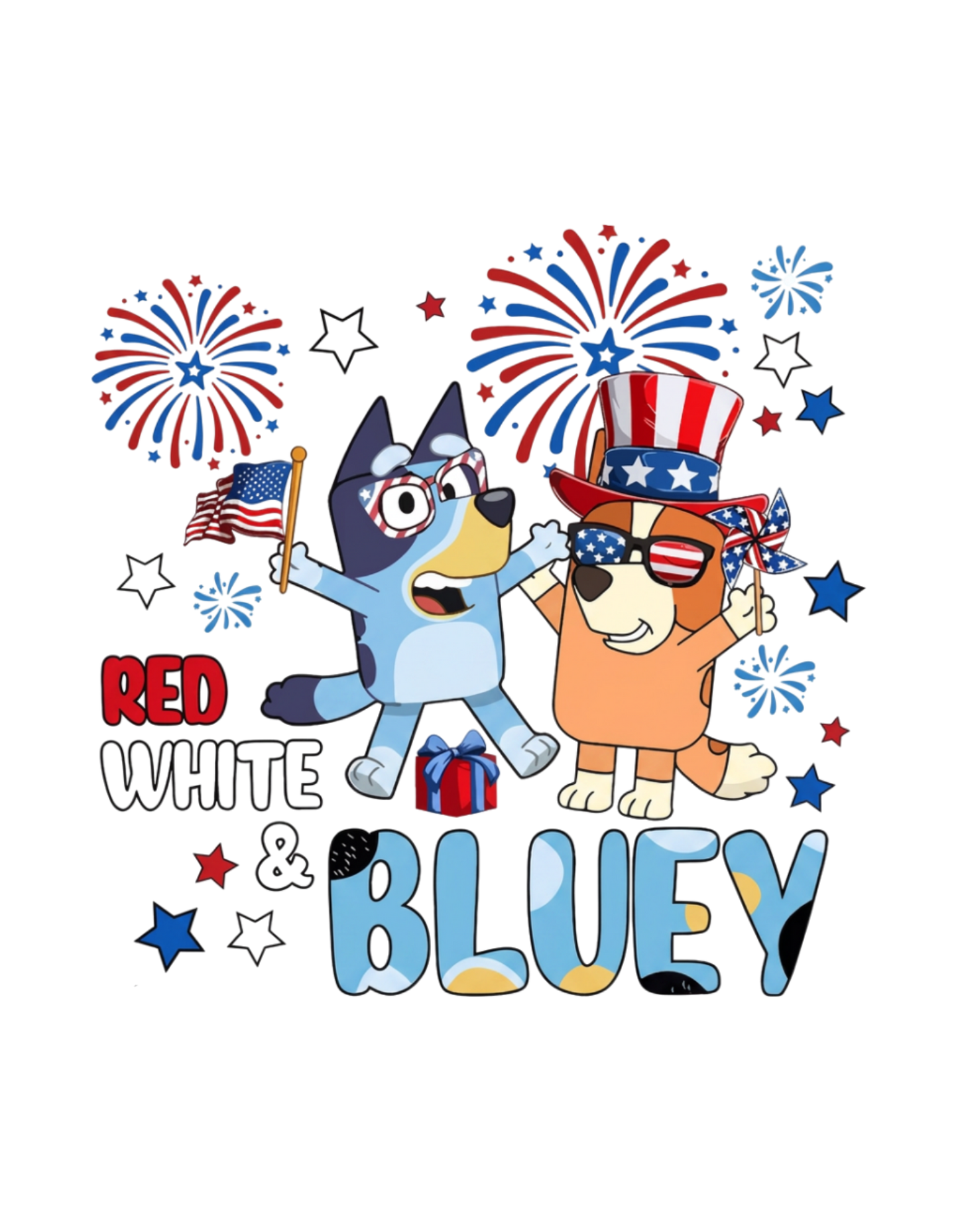 Red White & Bluey Kids Tee