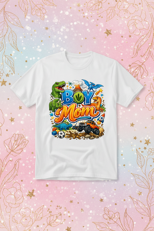 Boy Mom Dinosaur Graphic Tee