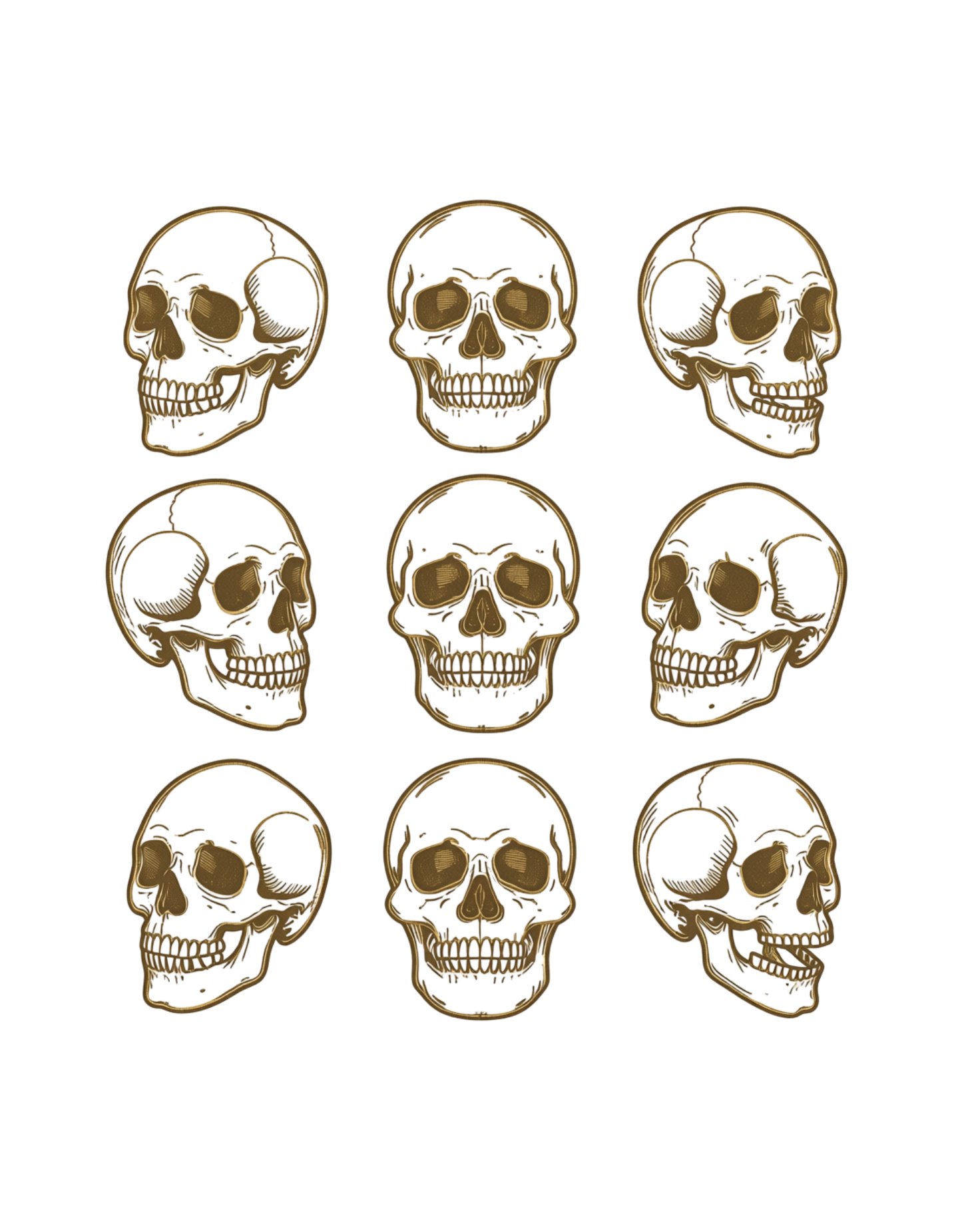 Gold Skulls Women's Crewneck Sweatshirt