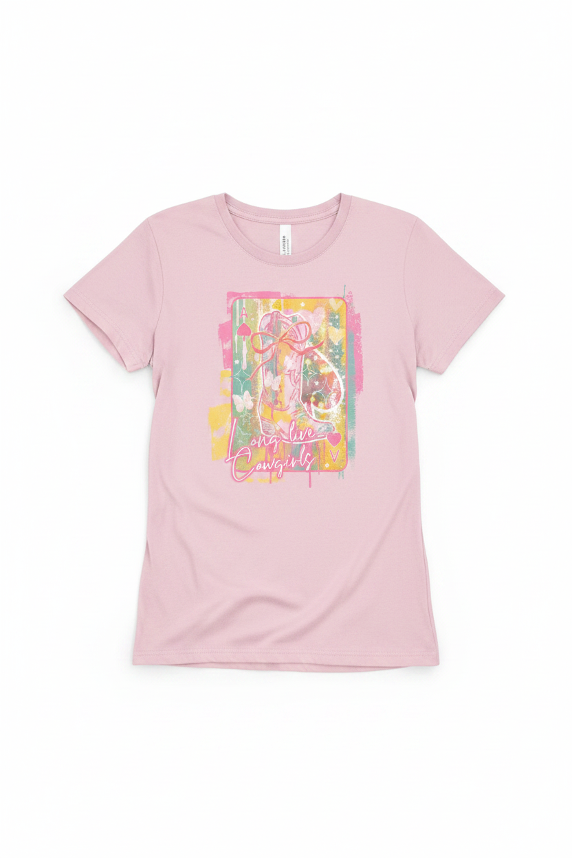 Long Live Cowgirls graphic tee - pink