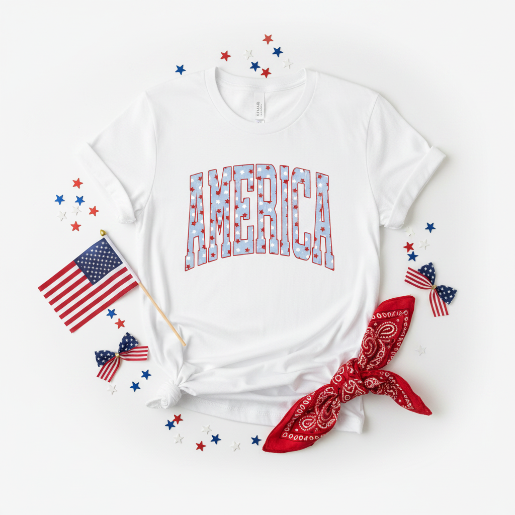 America Varsity Stars Tee - Folded