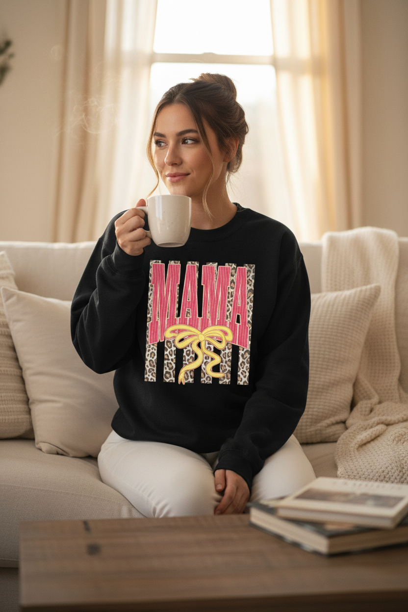 MAMA sweatshirt lifestyle - black