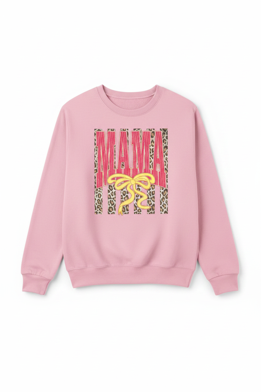 MAMA sweatshirt flat lay - pink