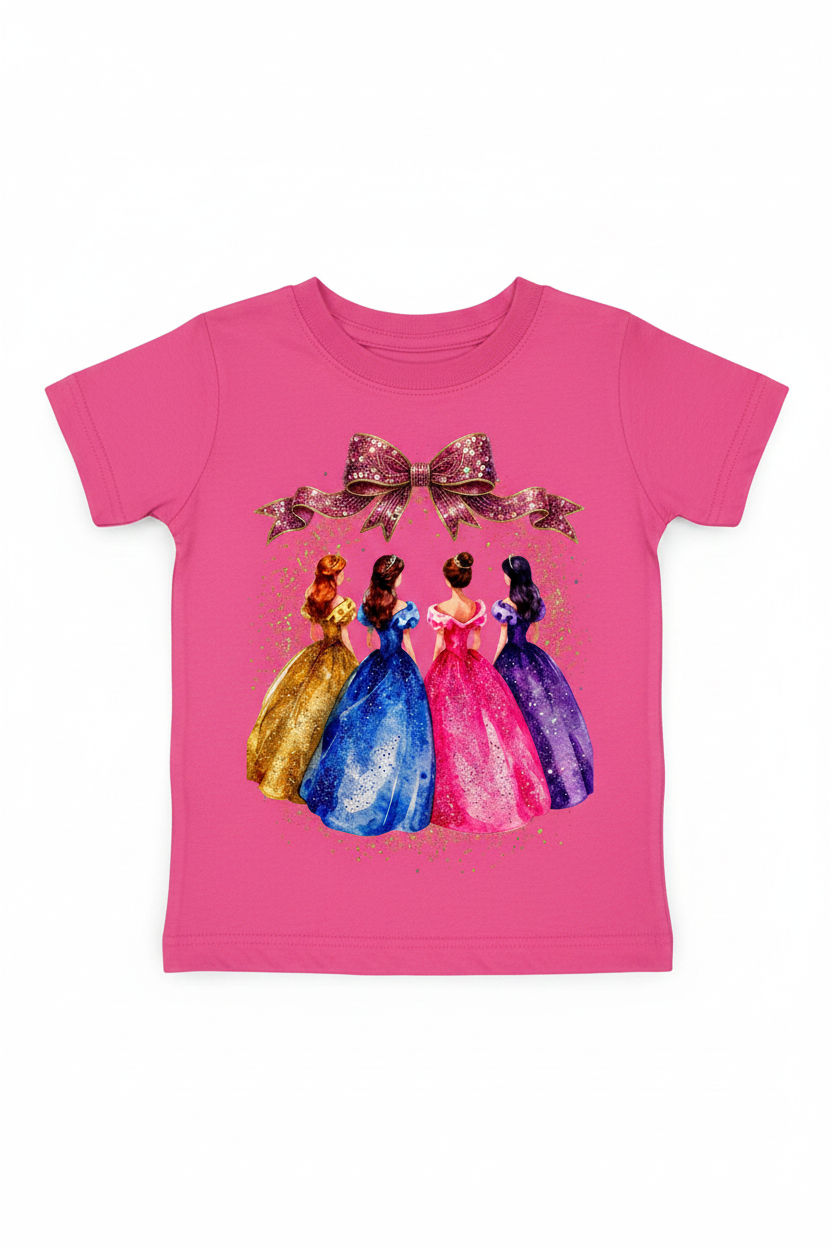 Toddler hot pink princess tee