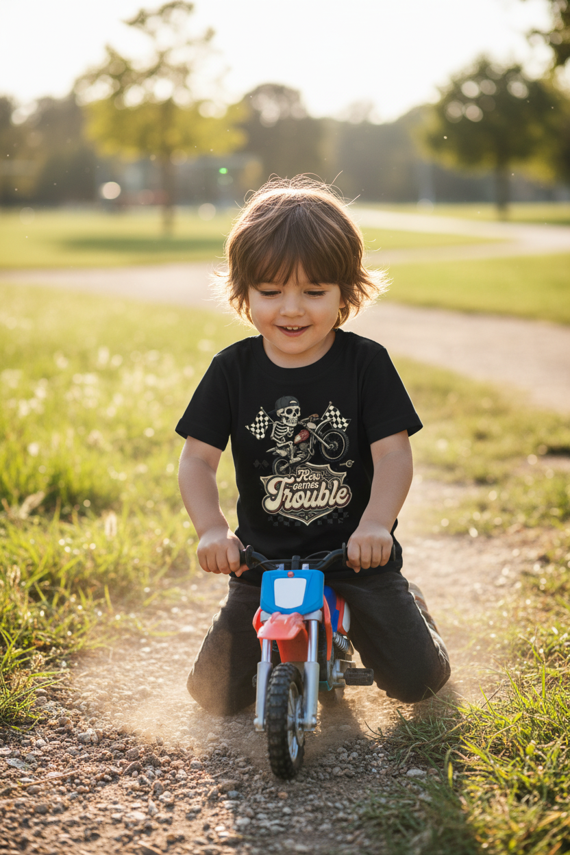 Here Comes Trouble Kids Lifestyle Mockup