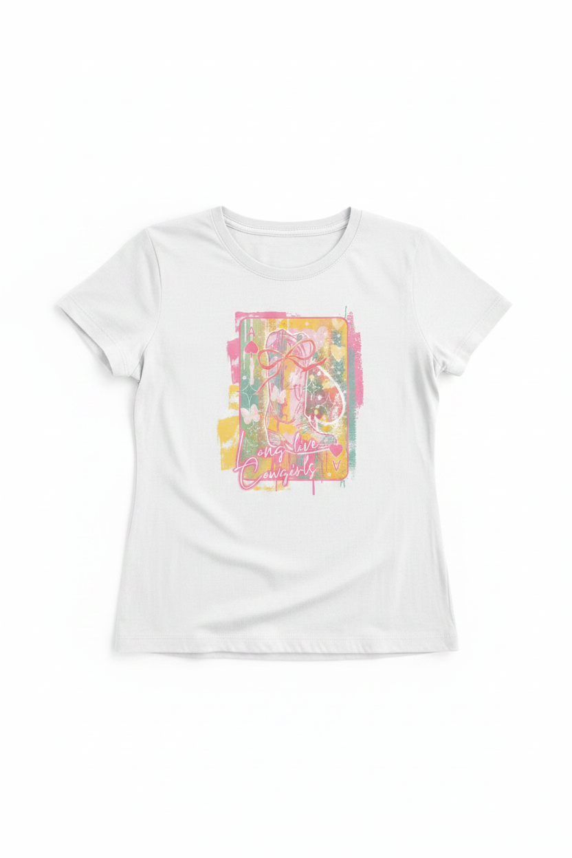 Long Live Cowgirls graphic tee - white