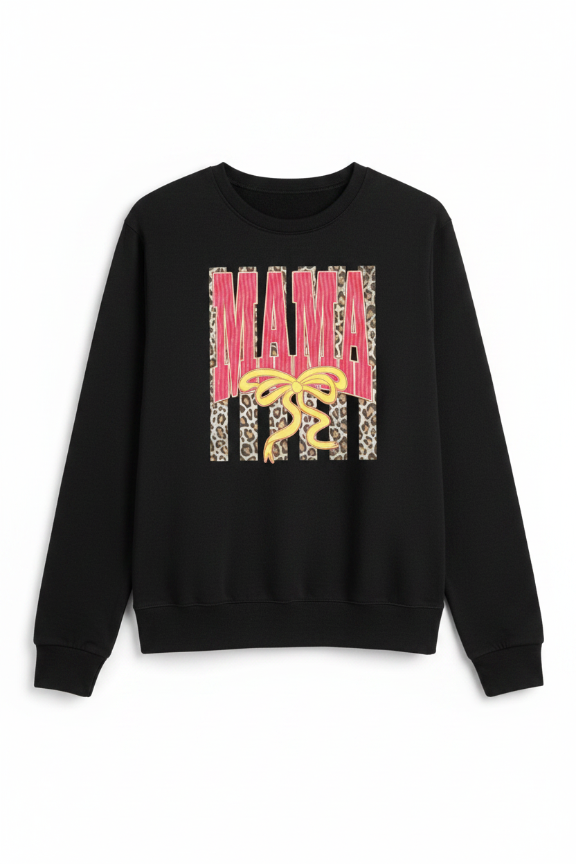 MAMA sweatshirt flat lay - black
