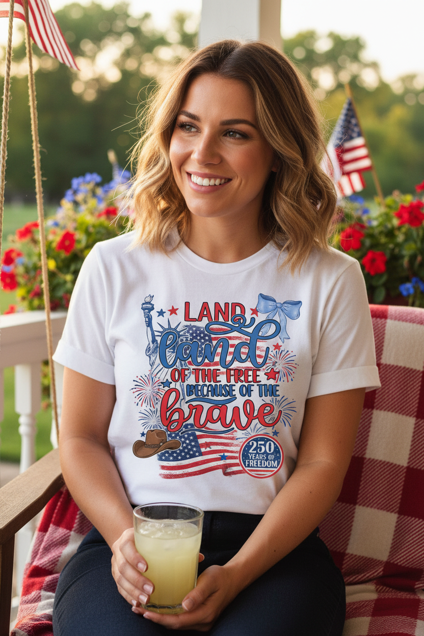 Land of the Free Graphic Tee - Lifestyle