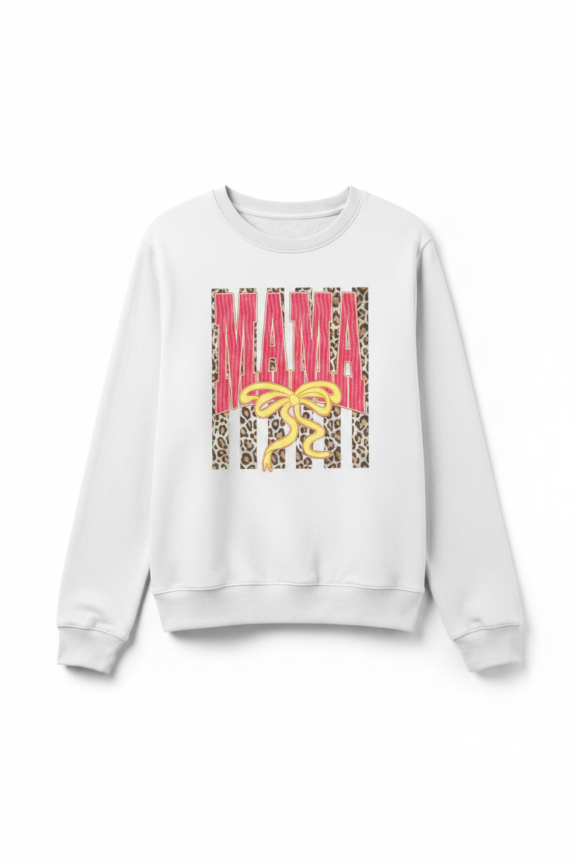MAMA sweatshirt flat lay - white