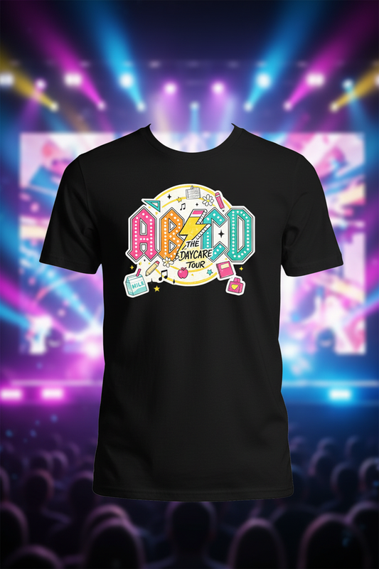 ABCD Daycare Tour Graphic Tee - Black Front