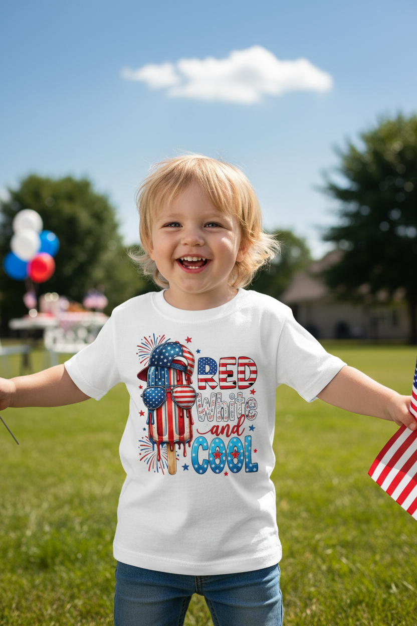 Red White & Popsicle Kids Tee - Lifestyle